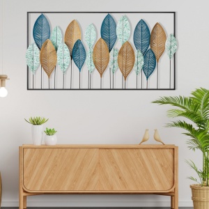 Μεταλλικός πίνακας Bilge Πολύχρωμος 115x3x60 cm