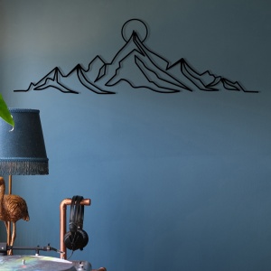Μεταλλικός πίνακας Everest Μαύρο 119.5x37 cm