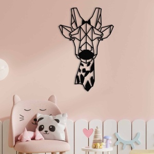 Μεταλλικός πίνακας Giraffe Μαύρο 33x50 cm