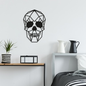 Μεταλλικός πίνακας Skull Μαύρο 35x50 cm