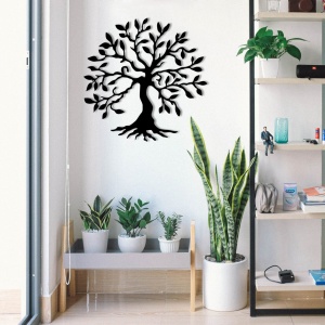 Μεταλλικός πίνακας Tree Μαύρο 60x60 cm