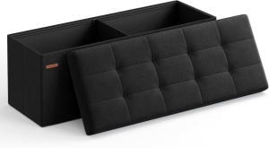 Μπαούλο Αποθήκευσης Μαύρο Songmics 38 x 110 x 38 cm - Img 5