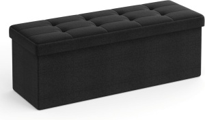 Μπαούλο Αποθήκευσης Μαύρο Songmics 38 x 110 x 38 cm