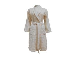 Μπουρνούζι Jacquard Velour, Γυναικείο, Demore Cream