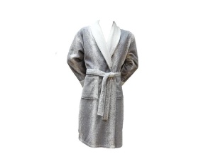 Μπουρνούζι, Unisex, Flume Λευκό-Γκρι