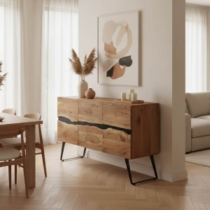 Μπουφές Imena, Φυσικό, 148x43.5x86 cm