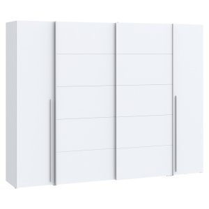 Ντουλάπα Verzo 4 Πόρτες Λευκό μελαμίνη 270.5x61.5x210.5 cm