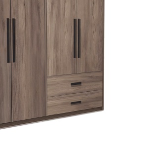 Ντουλάπα με 4 Πόρτες Edritte Pako World Ανοιχτό Καρυδί 160x52x195 cm - Img 4