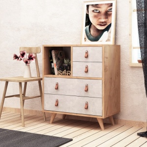 Ντουλάπα Dressing Witlof Oak-Λευκό - Img 2