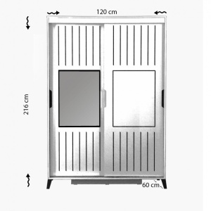 Ντουλάπα Pasific Home Fuga - 120 Ceviz Dolap - Img 6
