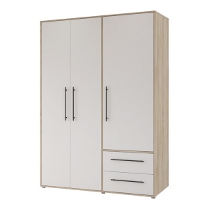 Ντουλάπα Razol 3 Πόρτες Λευκό sonoma μελαμίνη 144.5x59x200 cm