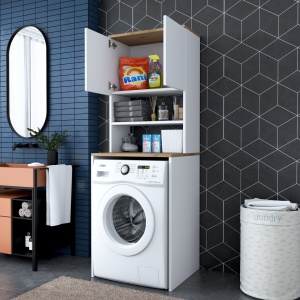 Ντουλάπι για Πλυντήριο Ρούχων KD101 Λευκό 65x183.6x60 cm - Img 6