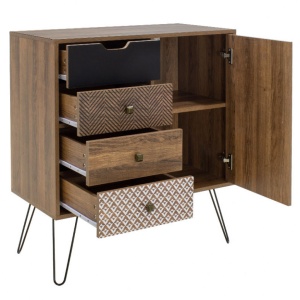Ντουλάπι με Συρτάρια Boho Walnut 79.5x39.5x86 cm - Img 4