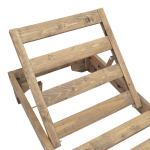 Ξαπλώστρα Fendy, Pako World, Καρυδί, 71x200x24 cm - Img 5