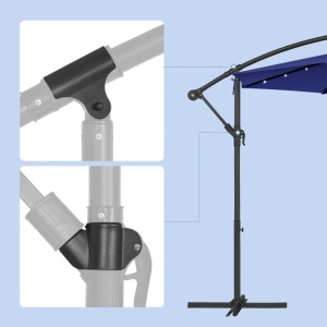 Ομπρέλα σκίασης, Songmics, 300 cm, UPF 50+, Μπλε - Img 6