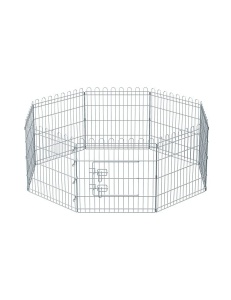 Πάρκο για κατοικίδια, Feandrea, Ασημί, PPK001W01, 159 x 159 x 61 cm