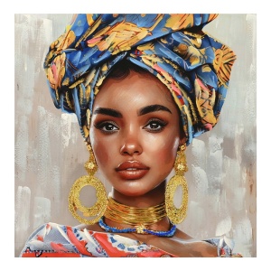 Πίνακας καμβά Turban Inart, Pako World, 80x3x80 cm