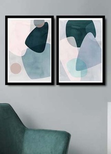 Πίνακας, σετ 2 τεμαχίων 2Psctciz Πολύχρωμος 36x51 cm