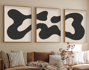 Πίνακας, σετ 3 τεμαχίων Huhu199 Πολύχρωμος 50x70 cm