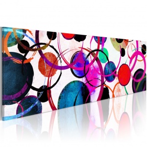 Πίνακας - Colourful Circle 135x45 cm