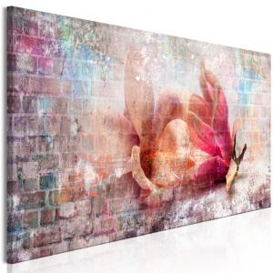 Πίνακας - Colourful Magnolias (1 Part) Narrow 135x45 cm