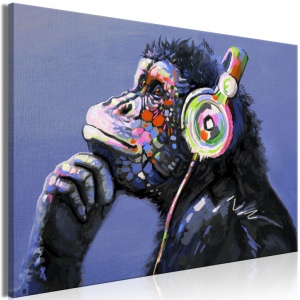 Πίνακας - Musical Monkey (1 Part) Wide 120x80 cm