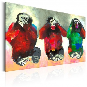 Πίνακας - Three Wise Monkeys 60x40 cm