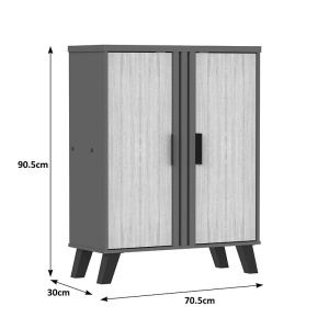 Παπουτσοθήκη V2 Shoby, Γκρι, 30x70.5x91 cm - Img 6
