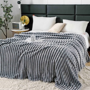 Παχιά Κουβέρτα Cocolino Stripe V12 Γκρι 200x230 cm - Img 2
