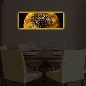 Πίνακας καμβά με φωτισμό LED 3090DACT-71 Πολύχρωμο 30x90x3 cm - Img 3