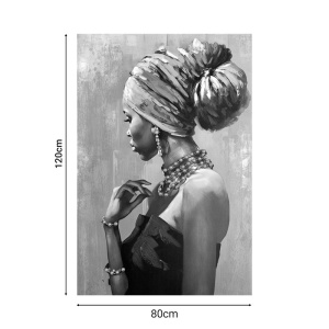 Πίνακας καμβά African Pako World Καφέ 80x3x120 cm - Img 2