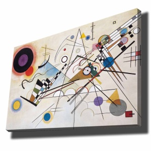 Πίνακας καμβά KANDINSKY006 Πολύχρωμο 70x100 cm - Img 2