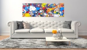 Πίνακας - Rainbow Illumination 135x45 cm - Img 2
