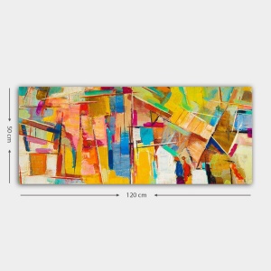 Πίνακας Siena Sunset Πολύχρωμος 50x120 cm - Img 3