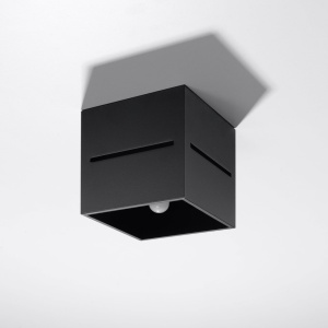 Πλαφονιέρα Lobo, Μαύρη, 10x10x10 cm - Img 2