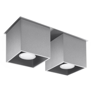 Πλαφονιέρα Quad, Γκρι, 26x11x12 cm