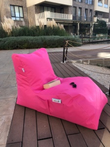 Πολυθρόνα Κήπου puf beanbag Daybed Ροζ - Img 2