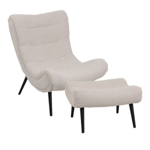 Πολυθρόνα ct σκαμπό Silla, Pako World, Μπεζ, 97x80x100 cm