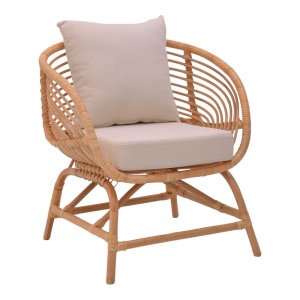 Πολυθρόνα Κήπου Caxen Boho Pako World Φυσικό 72x63x75 cm