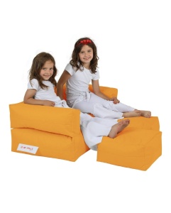 Πολυθρόνα Πουφ Κήπου Kids Πορτοκαλί 50x35x40 cm