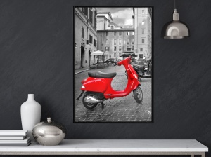 Πόστερ - The Most Beautiful Scooter, με μαύρη κορνίζα, 20x30 cm - Img 2