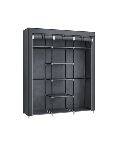 Πτυσσόμενη Ντουλάπα Ρούχων, Songmics, Γκρι, 175 x 150 x 45 cm - Img 4