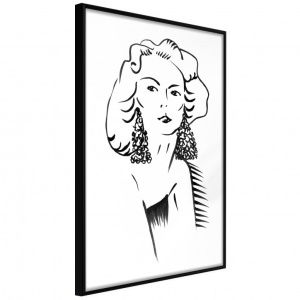 Πόστερ - Hypnotic Earrings, με μαύρη κορνίζα, 30x45 cm
