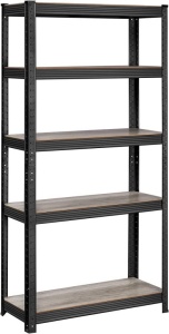 Ράφι Songmics, 5 Ράφια, 30 x 75 x 150 cm, Black, GLR030B11