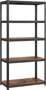 Ράφι Songmics, 5 Ράφια, 40 x 90 x 180 cm, Καφέ, GLR040B11