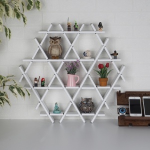 Ράφι din carton HEXBEYAZ Λευκό 70x67x11 cm - Img 2