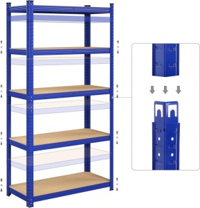 Ράφι Songmics, 5 Ράφια, 40 x 90 x 180 cm, Blue, GLR040Q01 - Img 2