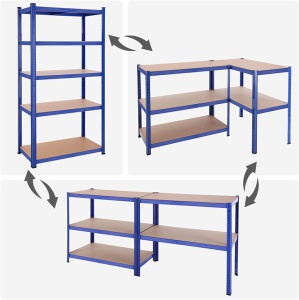 Ράφι Songmics, 5 Ράφια, 50 x 100 x 200 cm, Blue, GLR050E01 - Img 8