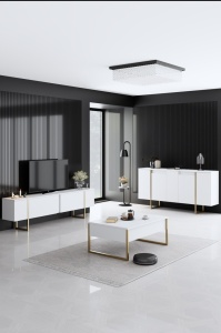 Σετ έπιπλα τραπεζαρίας Luxe Λευκό 160x35x80 cm