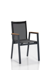 Σετ καρέκλες κήπου (6 τεμ.) Ottowa Γκρι 57x90x63 cm